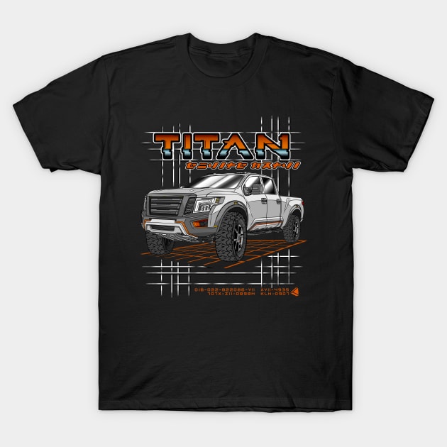 Japanese Titan Pickup Truck T-Shirt by Guyvit